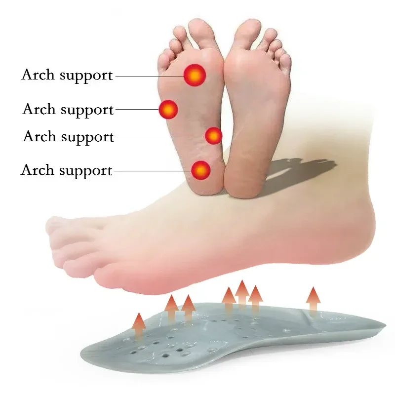 

1pair Orthopedic Insoles Soles Flat Feet Arch Support X-o Leg Foot Varus Valgus Corrector Insole TPU Material Arch Half Pad