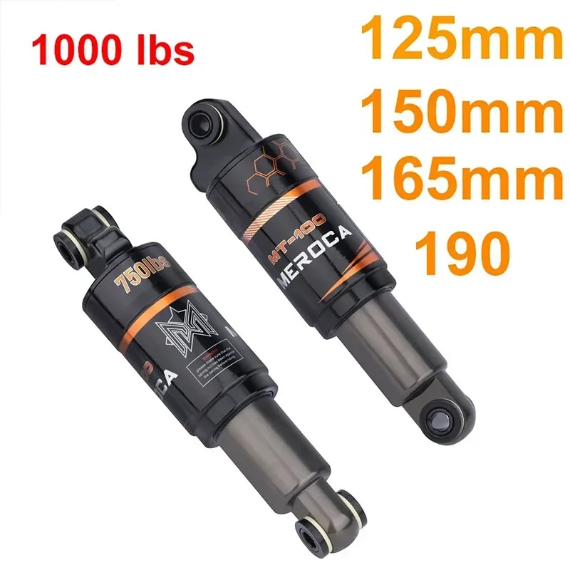

Bicycle Rear Shock Absorber 750/850/1000lbs 125/150/165/190mm Electric Scooter MTB Bike Oil Spring Shock Absorber