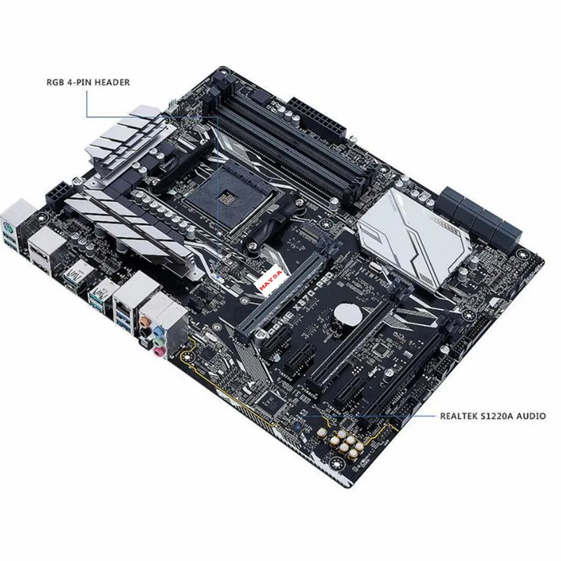 Imagem -02 - Placa-mãe X370 para Asus Prime X370-pro Soquete Am4 x Ddr4 64gb Pci-e 3.0 m. x Sata Iii Hdmi Atx Ryzen 7ª Geração Cpu