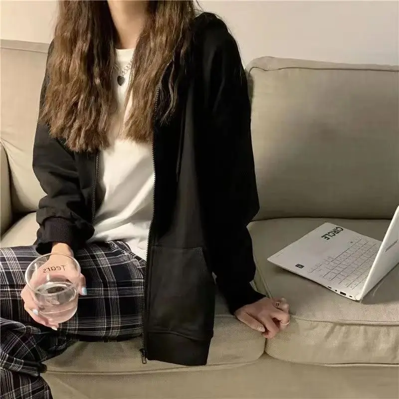 

Модная повседневная черная, серая, синяя толстовка на молнии в стиле хип-хоп, уличная одежда, толстовки для скейтборда, мужской/женский пуловер, толстовки, мужская толстовка