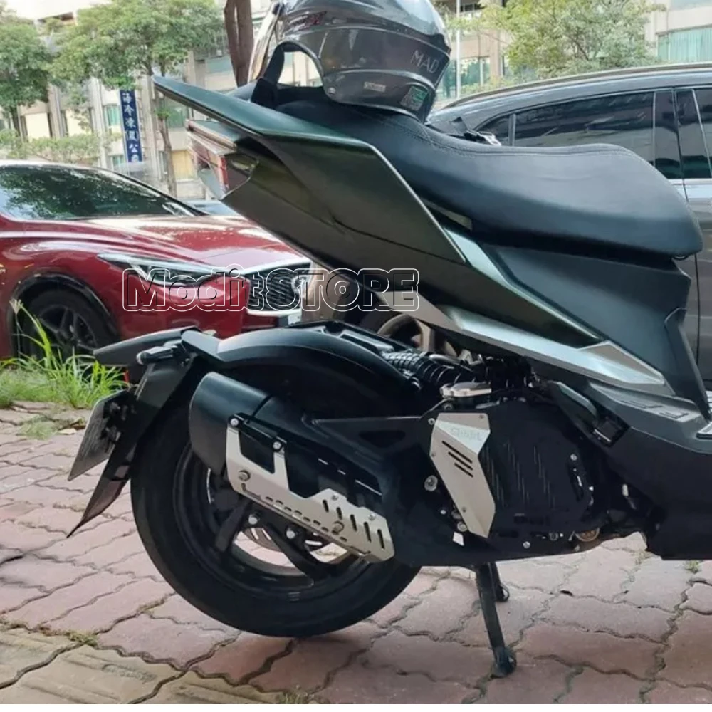 ل SYM Sanyang Husky Adv 150 Mmbcu158 MMBCU150 DRG 158 دراجة نارية الألومنيوم العادم الأنابيب حامي الحرارة درع غطاء #4