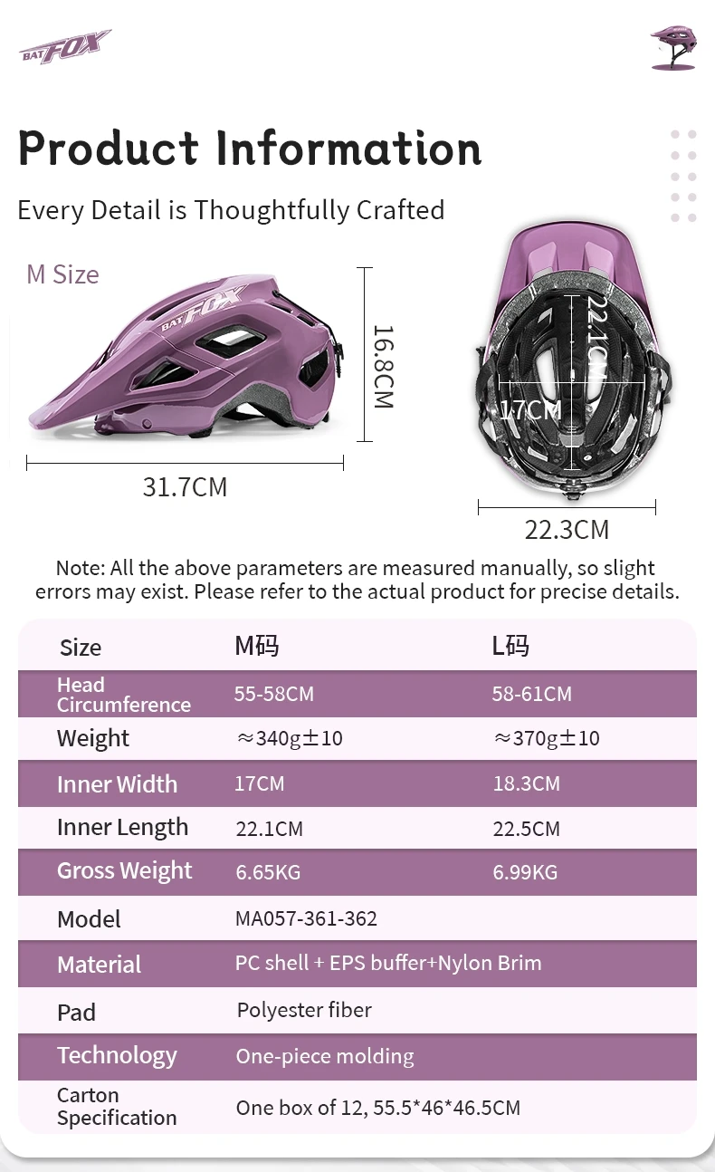 BATFOX Mountainbike-Helm mit Magnetvisier, Ultraleicht, Verstellbare Passform, Rennrad- und MTB-Fahrradhelm für Männer und Frauen, E-Bike-Ausrüstung – Detail 2