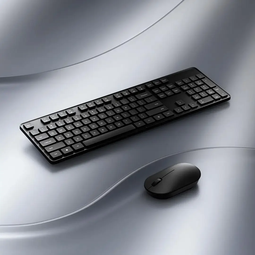 Imagem -06 - Xiaomi Teclado Mouse Conjunto para Computador de Escritório 2.4ghz sem Fio Portátil Preto Minimalista 104 Teclas Usb Teclados Finos