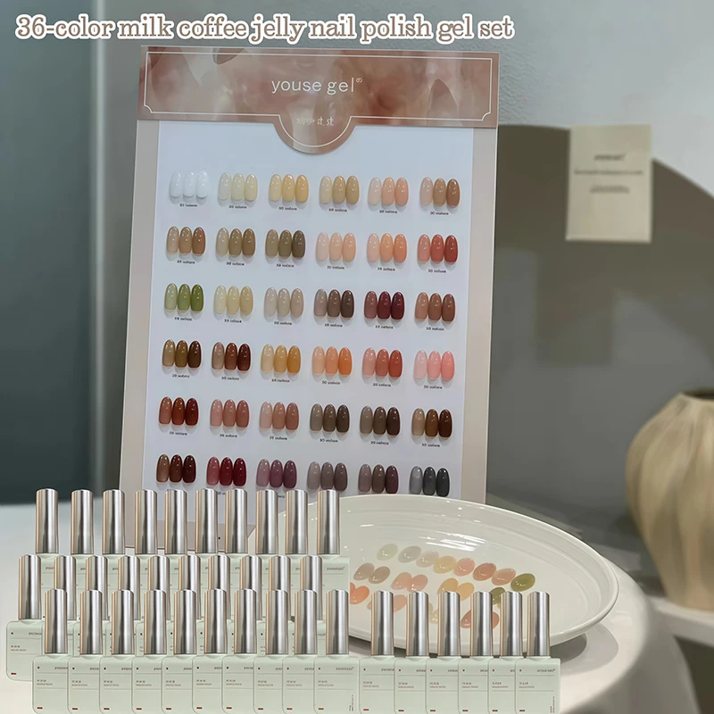 

Набор гель-лаков для ногтей 36 цветов с цветовой палитрой, весенне-летний УФ-гель для ногтей, инструменты для DIY маникюра, украшения для ногтей.