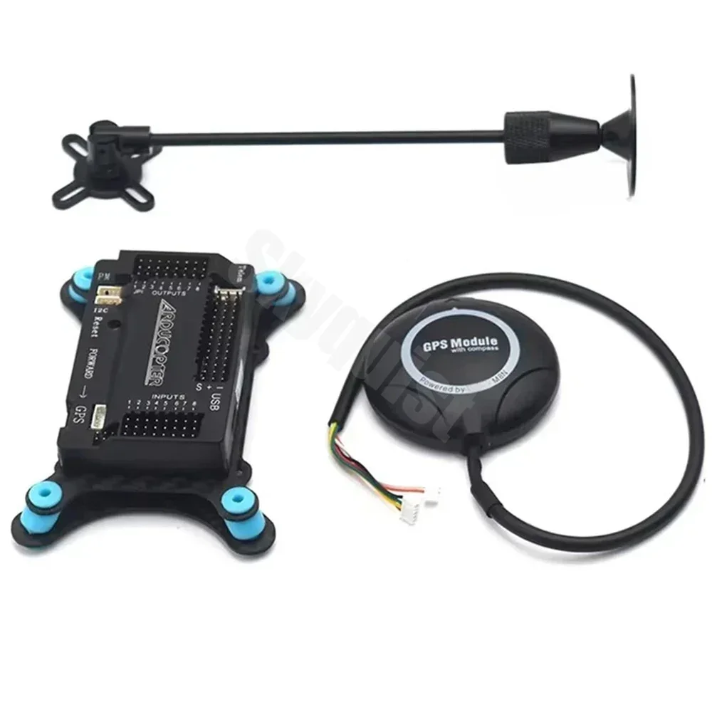 FyHot APM2.8 APM 2.8 Flugsteuerung Ardupilot +M8N GPS Eingebauter Kompass +GPS-Halterung+Stoßdämpfer für RC Quadcopter Multicopter