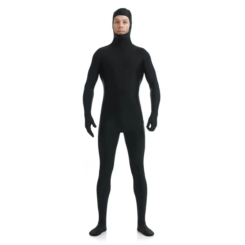 Zentai novo adulto terno de corpo inteiro para o dia das bruxas homens segunda pele compressão apertada náilon elastano bodysuit trajes cosplay
