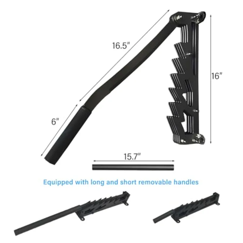 Wall-Mounted Wood Splitter | Carbon Steel Matchwood Firewood Splitter，Belt 2 Detachable Handle，Manual Wood Splitter，