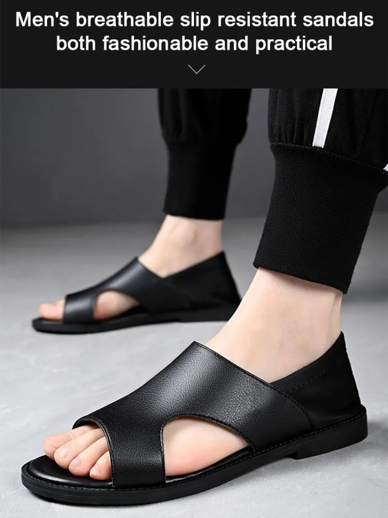 

Men's Summer Outdoor Breathable Sandals Outer Wear Soft Bottom Beach Shoes Fashion Casual Sandals