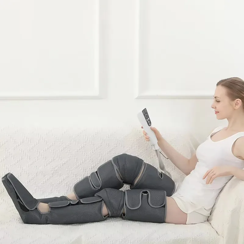 Masseur électrique chauffant intelligent pour les genoux, appareil de compression d'air pour les jambes entières, améliore la circulation,