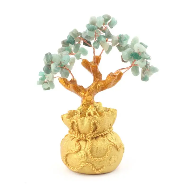 Resin Symbolizes Wealth Add A Touch Of Luxury And Prosperity Be) Sought After 12cm Demand Desk Yellow Crystal Tree Desktop Craft