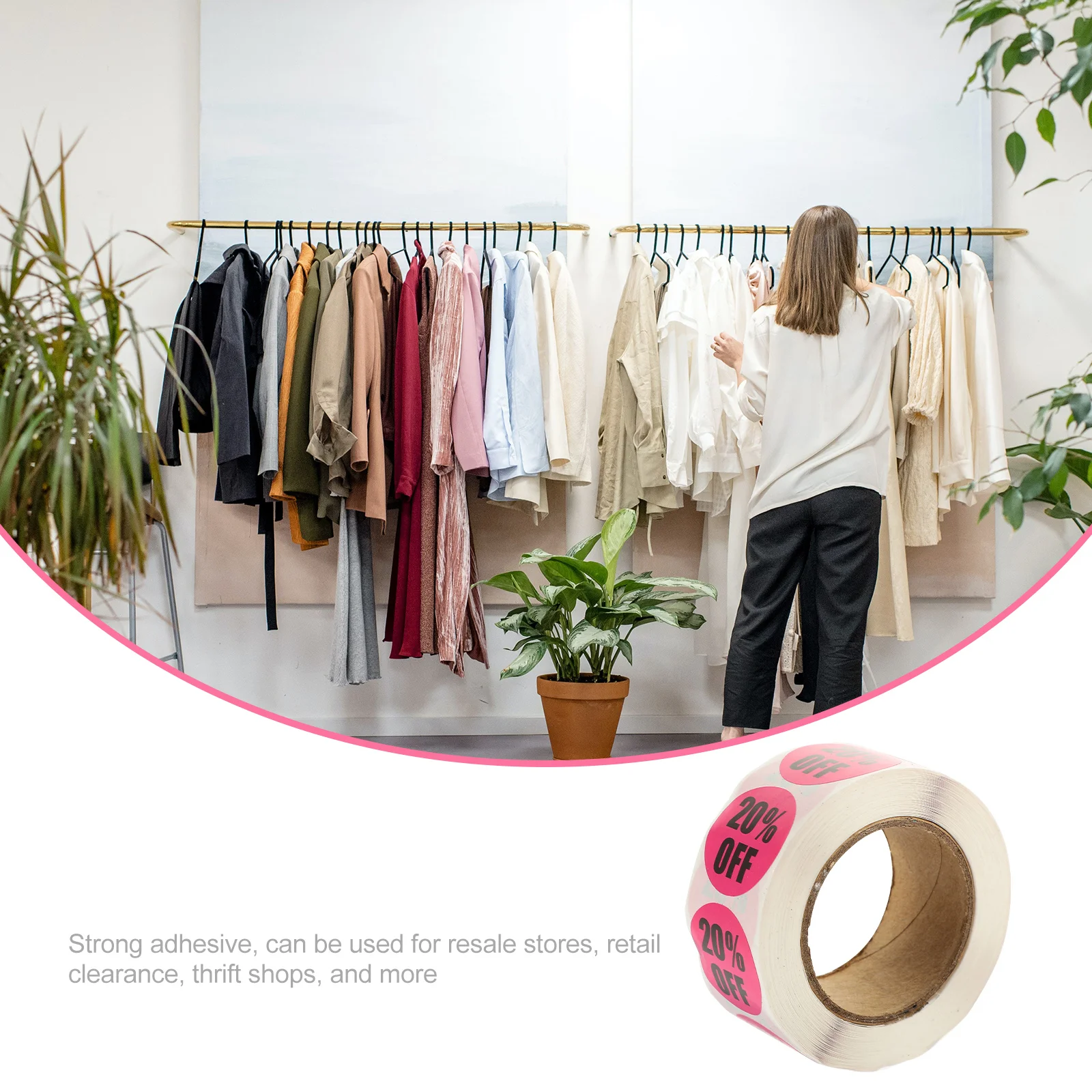 6 Rolls Garage Sale Price Stickers Retail Store Paper Signs Discount Colorful Labels