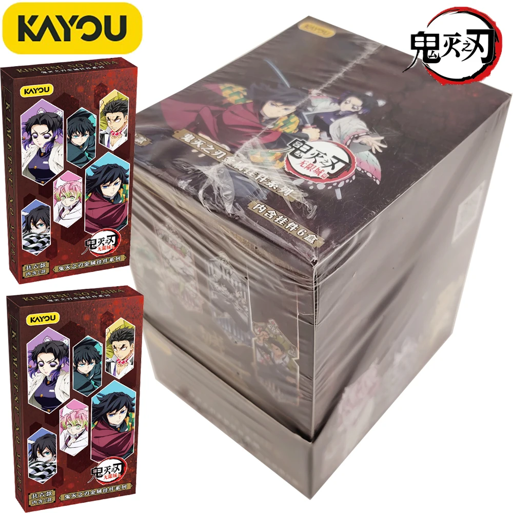 

New KAYOU Genuine Japanese Anime Demon Slayer Metal Pendant High Quality Cute Surprise Collectible Goods Kids Christmas Gifts