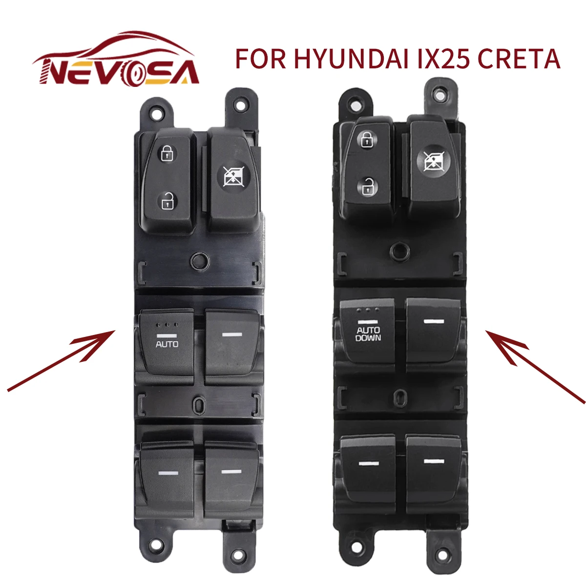 

Переключатель переднего левого стекла LHD для Hyundai IX25 Creta 93570-C9200 93570-C9100, автомобильные аксессуары, 18 контактов 93570C9200