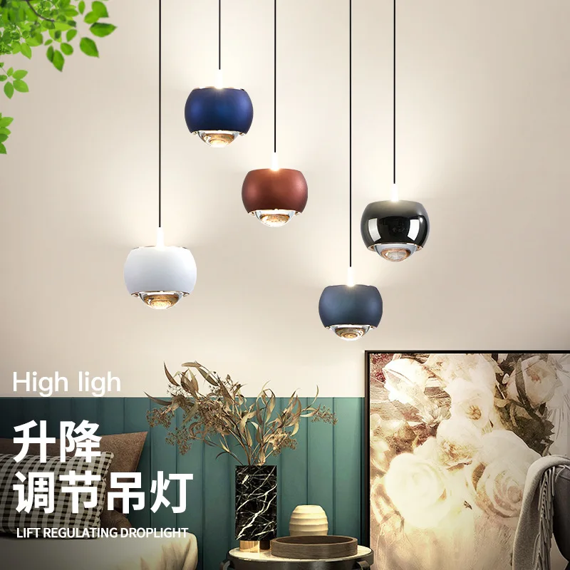 Lifting Adjustment Bedroom Bedside Chandelier Light Luxury Modern Minimalist North Ouchuang Minimalist Internet Celebrity Bar Co