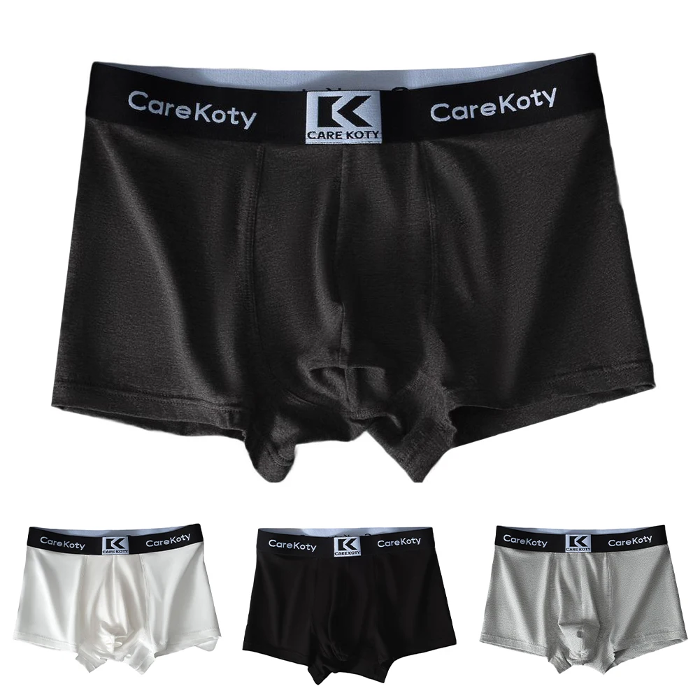 Men's Cotton Boxer Briefs with Breathable Pouch - Soft & Sweat Absorption - Comfortable Underwear for Men - Sizes L to 3XL