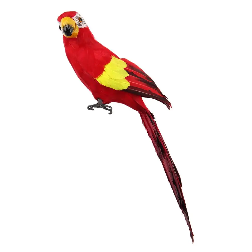 

1x Multi-Color Lifelike 45cmParrot Bird Feathered Decoration Ornaments