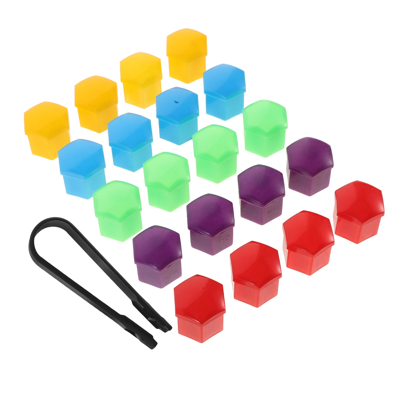 

20pcs Mini Wheel Nut Cap Hexagonal Tire Replacement For Car Suv Truck Durable Pp Material Auto Accessory Decor