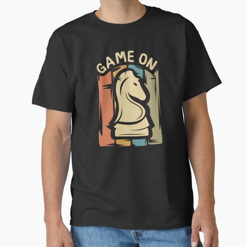 

Game on chess game – Win or Learn Strategy Game Funny gift T-shirt chess lover Large size Tops S-6xl