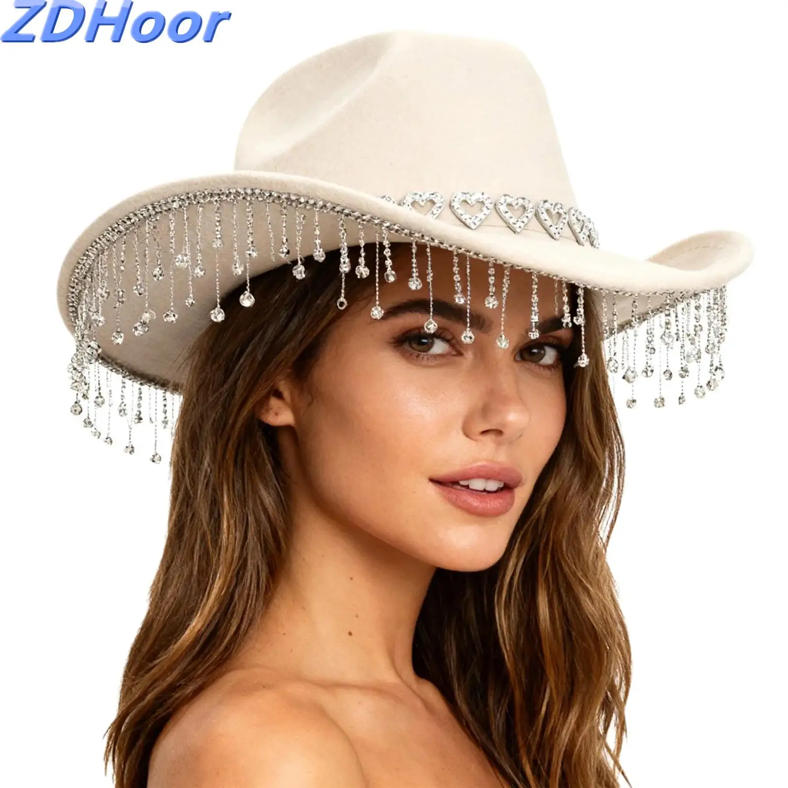 

Женская ковбойская шляпа с бахромой и стразами, в стиле вестерн, для Хэллоуина, а также мужские федоры