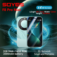 SOYES F8 Pro Max Mini Android8.1 Smartphone 3.0 Inch Display 2GB RAM 16GB ROM Dual SIM Standby Play Store 3G Network Small Phone