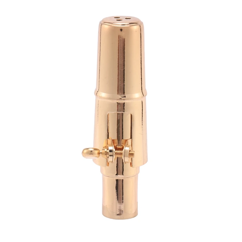 

Golden Alto Sax Saxophone Mouthpiece with Cap and Ligature Musical Instruments Parts