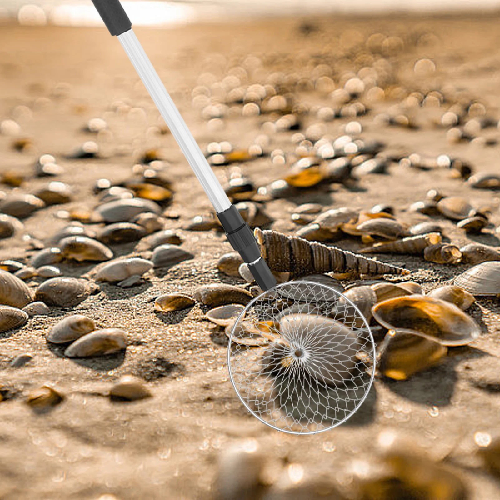 2 stücke Sand Sichter Kit Strand Scoop Shell Filter Werkzeug Wiederverwendbare Langlebige Schaufel Für Shell Picking Tragbare Outdoor Sommer Aktivität