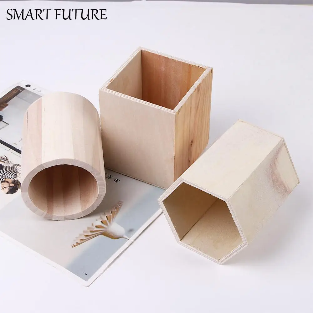 

Lovely Multifunctional Desk Accessories Office Organizer Office Stationery Pen Holder Storage Box Pencil Holders Wooden