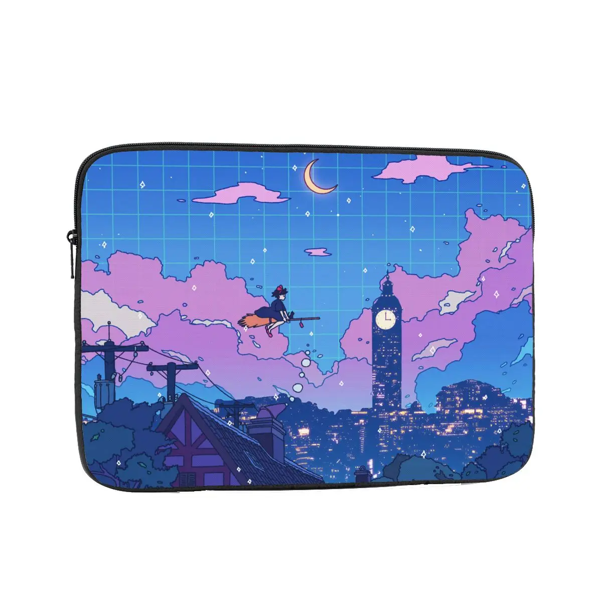 Laptop Bag Sleeve 12 13 15 17 Inch Notebook Sleeve Cover Bag for Macbook Air Pro Anime Manga City Night Computer Shockproof Case