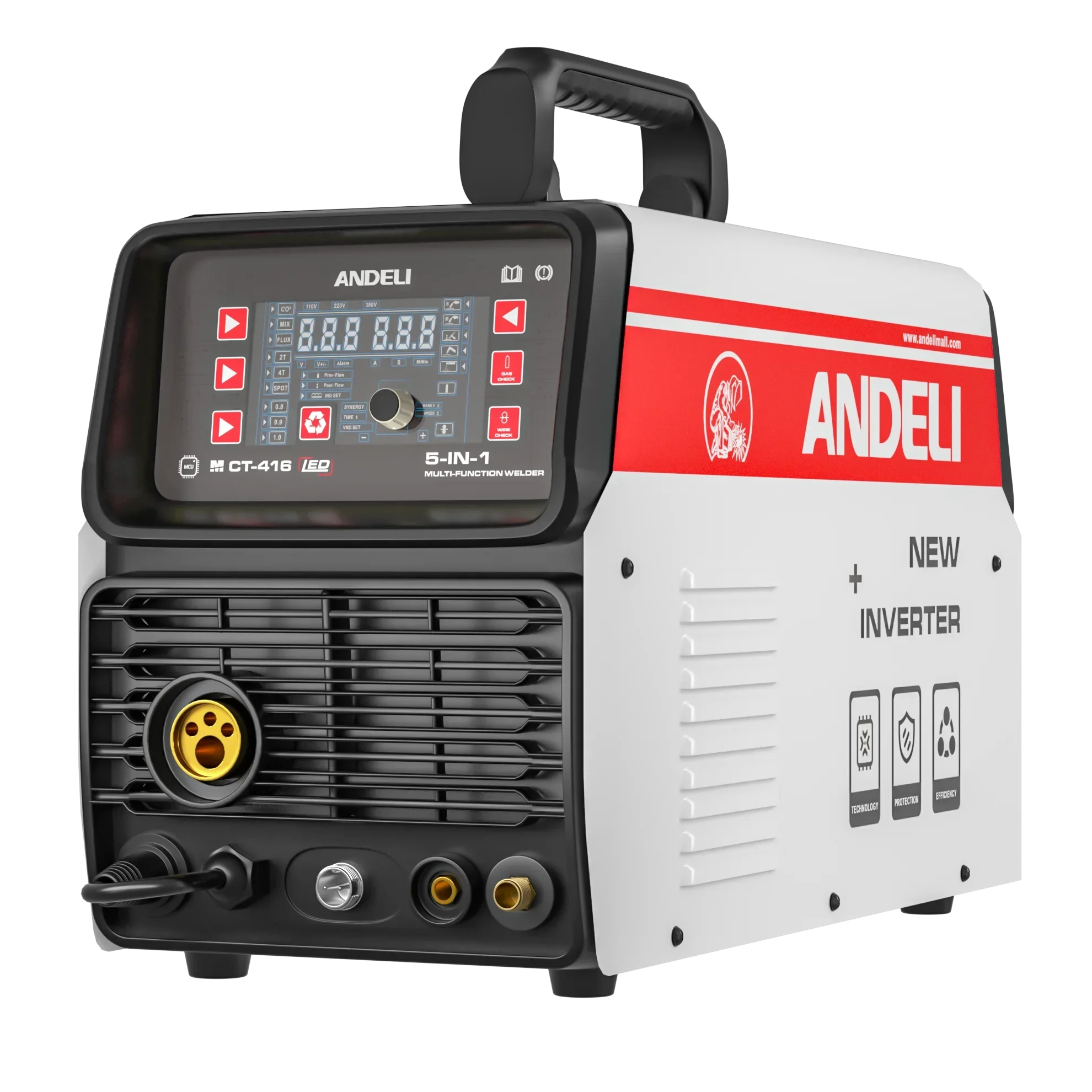 ANDELI 110V/220V High Frequency Welding Machine MCT-416 MIG LIFT TIG MMA HF CUT 5 in 1 Multifunctional Gasless Welder