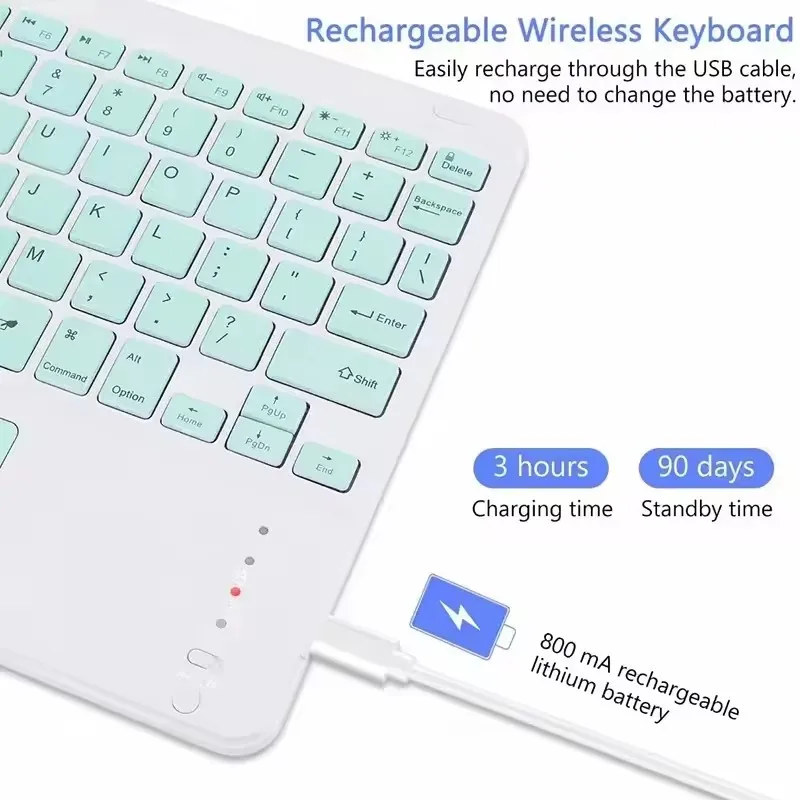 لوحة مفاتيح عالمية تعمل باللمس لشاومي Redmi Pad 2 SE 11 Pro 12.1 بوصة Mi Pad 7 Pro 6 لوحة مفاتيح بلوتوث للكمبيوتر اللوحي لـ Xiaomi Pad 7 5