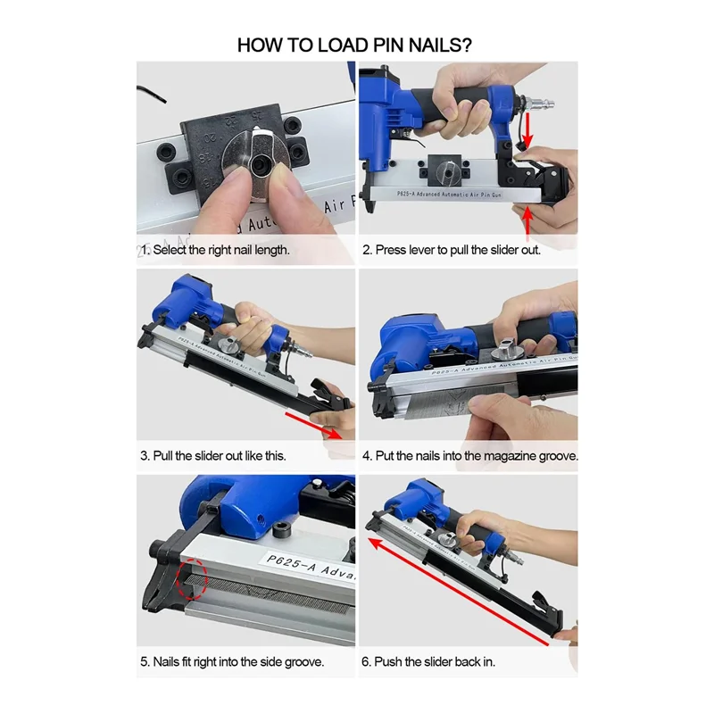 

AA81-23 Gauge Pin Nailer 15/32 To 1Inch Pneumatic Nail Gun Fine For Woodworking Applications