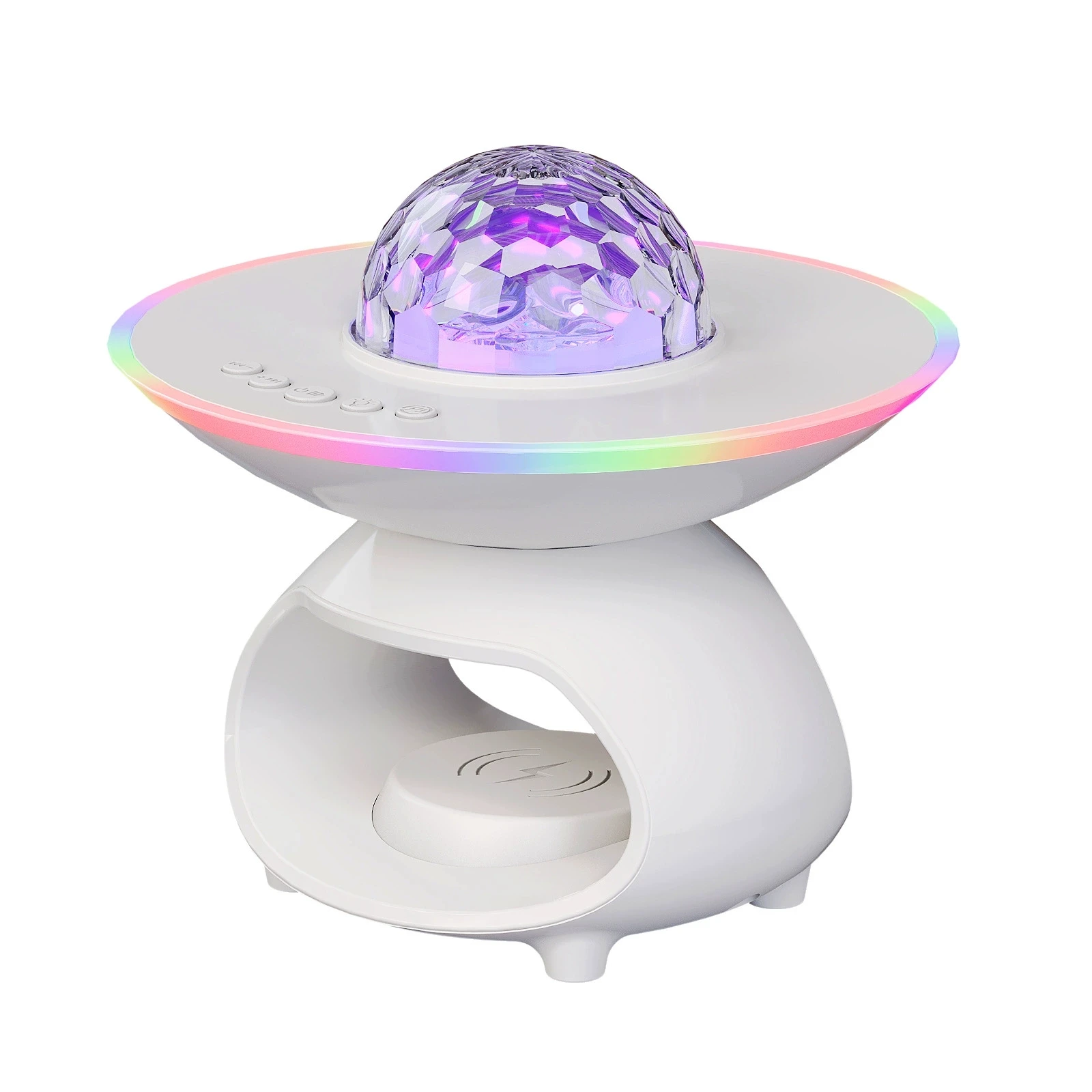 

LED Music Player Romantic Projection Lamp Colorful Star Night Light 15W Wireless Charger BlueTooth Speaker Starry Sky Projector