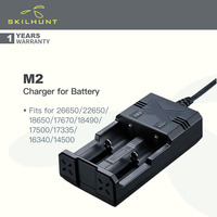 Skilhunt M2 Charger for Flashlight Battery, Fits for 26650/22650/18650/17670/18490/17500/17335/16340/14500