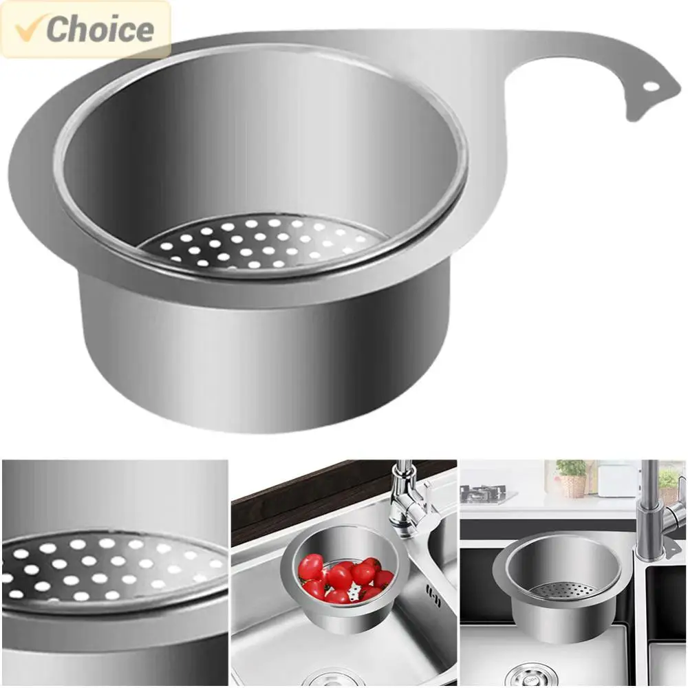 

1/2 PCS Multi-functional Drain Basket Stainless Steel Tap Hanging Filter Basket Corner Sink Strainer for Kitchen Sink
