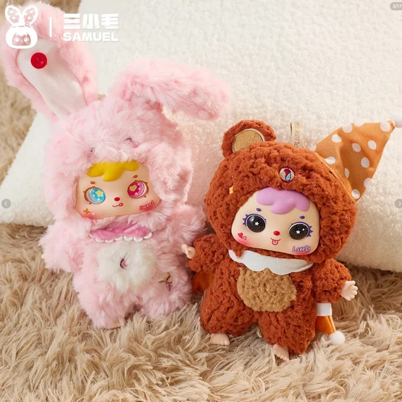 Samuel's drei kleine Haare schlafen zwischen einer Reihe Blindbox-Puppen, Puppenanhänger, dekorative Ornamente, Blindbox, Geschenk für Frauen