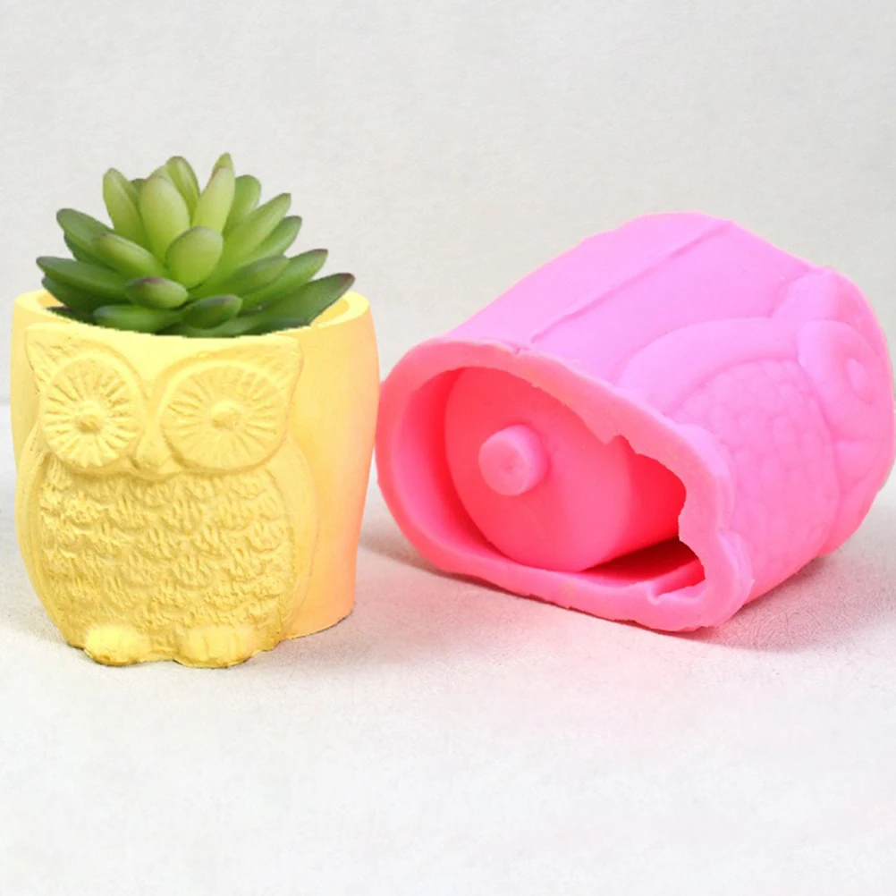 

Owl Flower Pot Mold Silicone Owl Shaped Planter Resin Craft Molds Concrete Plaster C Making DIY Home Decor Projects Gardening