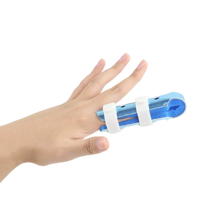 Blue Finger Splint Brace Arthritis Joint Corrector Finger Support Fixed Finger Straightener Brace Orthopedic Correction Tool