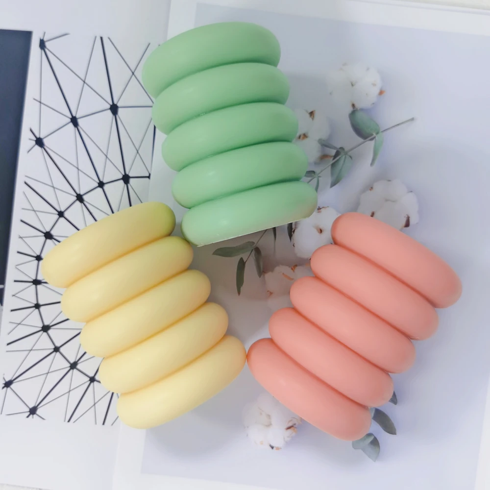 Geometric Round Silicone Mold Cylinder Oval Stem Pillar Soap Mould Silicone Sphere Ball Taper Candle Mold