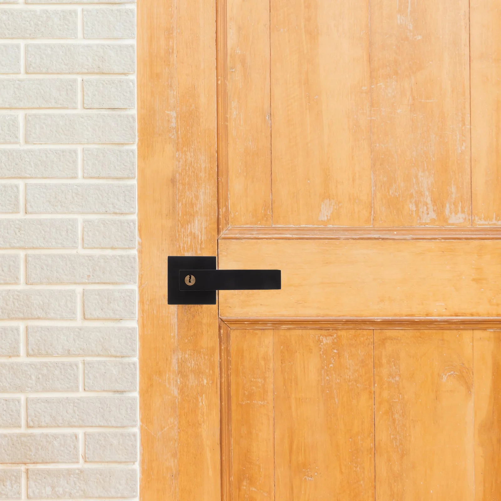 

Door Lock Handle Black Matte Knobs Lever Deadbolt Key 3 Rods Ball Shape Bedroom Bathroom Security Aluminum Door Hardware