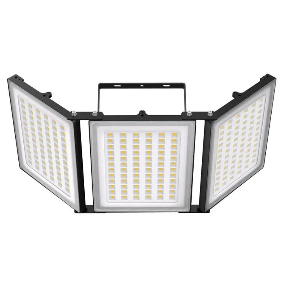 

900W LED Outdoor Flood Light 90000LM Super Bright Stadium Light 6000K Daylight White IP66 Waterproof 3 Heads Adjustable for Bac