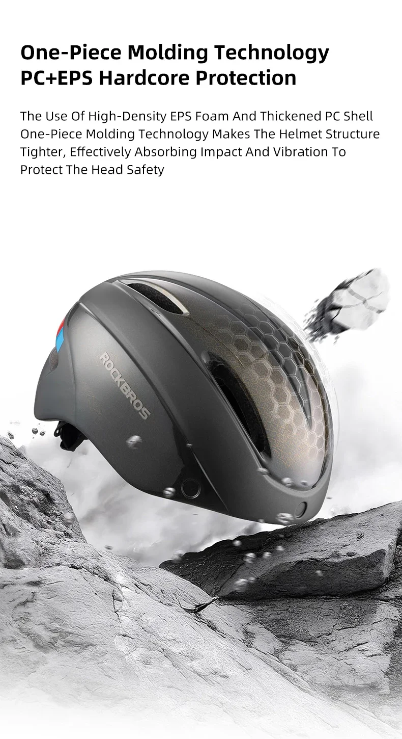 Rockbros Fahrrad helm Brille Männer Frauen integral geformte MTB Fahrrad helm leichte Mountainbike Helm Rücklichter – Detail 8