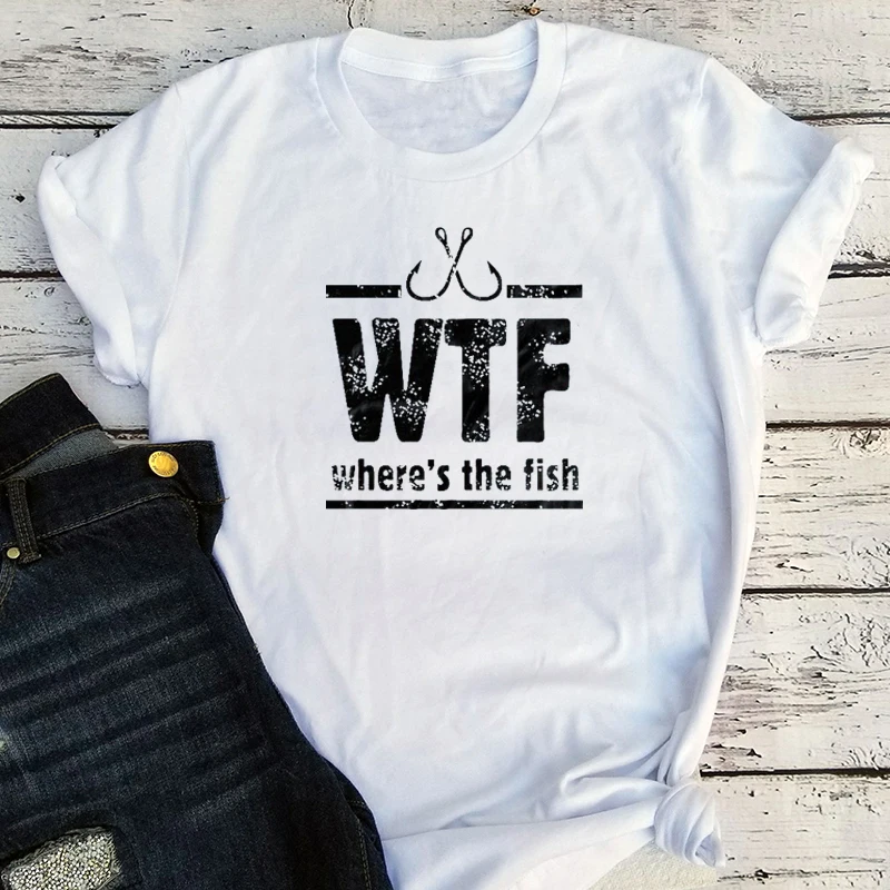 

Tshirt Funny Fishing Where Is The Fish Tee Gift for Men Funny Tee Fishing Men Clothing Harajuku 2022 Father Day Top