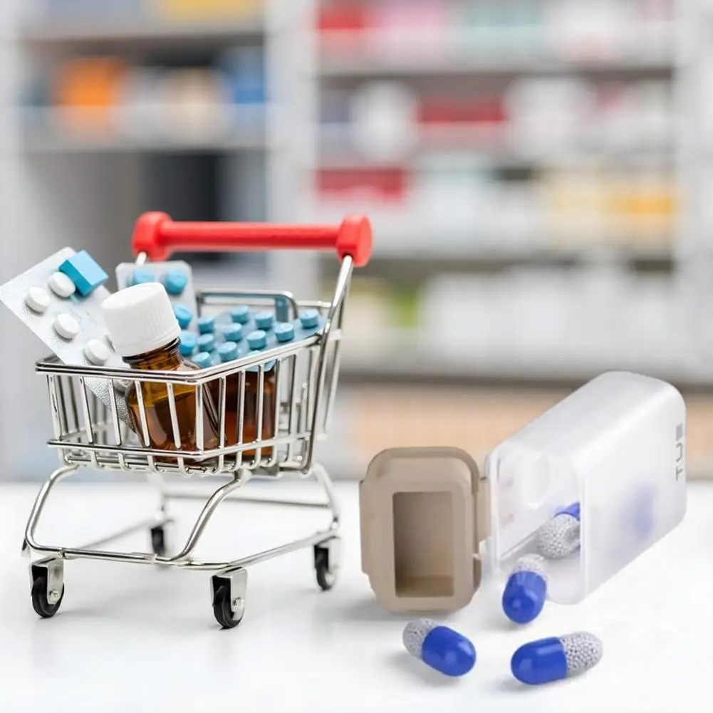 

24cm Magnetic Weekly Pill Organizer Travel Pill Case Daily Medication Dispenser Container Capsule Pill Management Storage Box