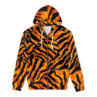 Tiger Zebra Stripe Funny Zip Hoodie For Men Hip Hop Street Personality Pullover Coat Animal Role Playing Humour Sweatshirt New