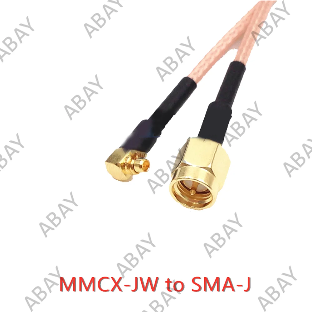 Câble d'extension SMA vers MMCX, 2 pièces, 2M, MMCX-JW mâle incurvé à SMA-J / SMA-KY / RPSMA-J / RPSMA-KY femelle RG316