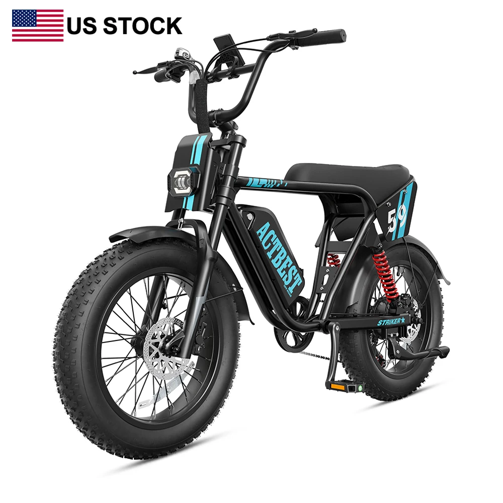 

ACTBEST Striker Plus Customizable 52 Volt Powerful Full Suspension Electric Fat Bike for Adults
