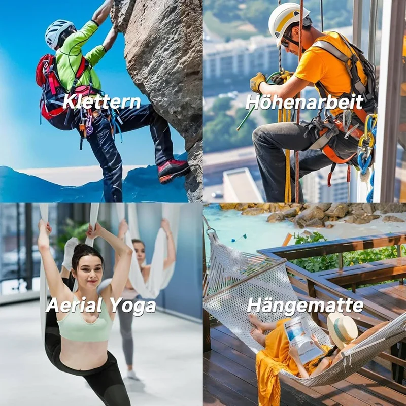 PORK-2 шт. крючки-карабины 25 KN, О-образные крючки-карабины, сверхмощный безопасный карабин, карабин для йоги, гамака, кемпинга