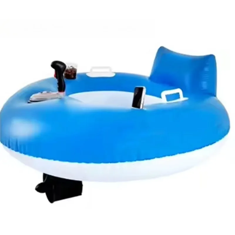 Electric Inflatable Single Float Chair with Propeller, Water‑Driving Floating Ring for Pool Lounge