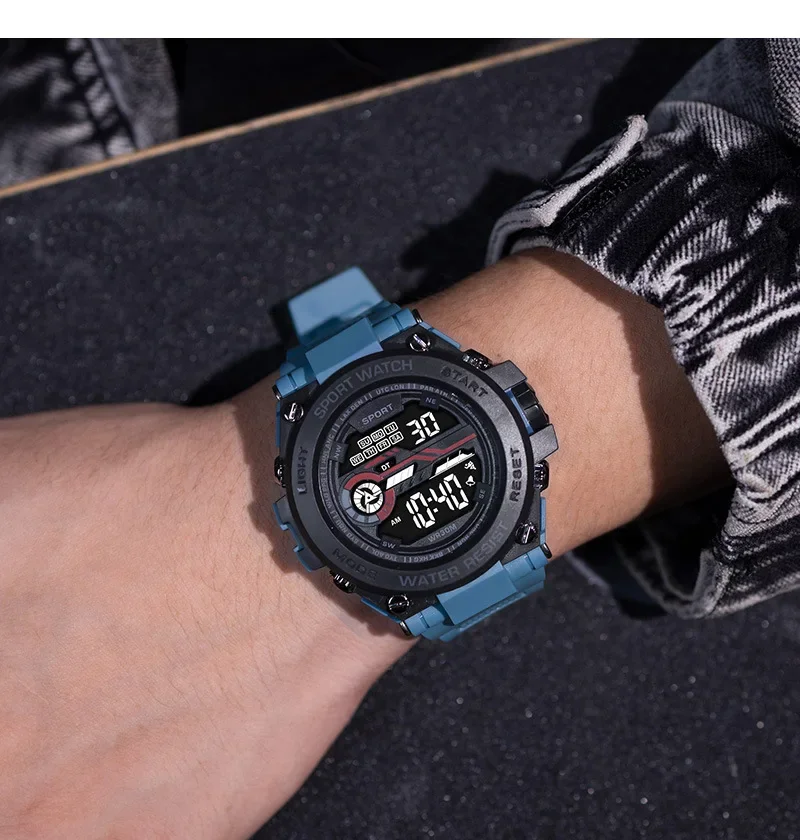 Men's Sports Watch Waterproof Stopwatch Man Sport Watches Multifuction Digital Watch Alarm Clock Electronic Wristwatch for Kids