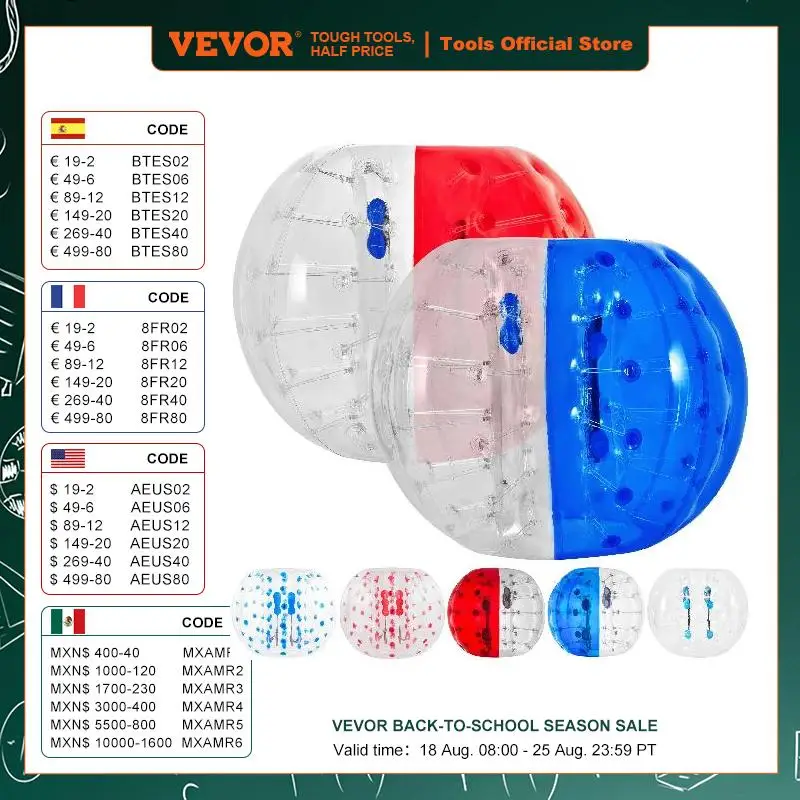 Guellin Pelota de Burbuja Bolas de Fútbol con Burbujas Bola Inflable de Zorb para los Niños y Adultos Inflatable Bumper Ball (2X1.5M)
